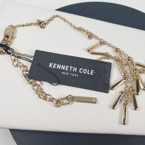 Vintage Kenneth Cole New York Dangle Bars Dangle Bars 24" Necklace w/6" Tassel - Picture 13 of 16
